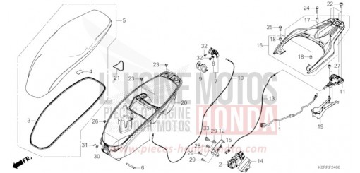 SEAT/LUGGAGE BOX SH125ADR de 2024